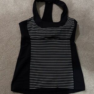 Lululemon Black and White Striped Women's Top